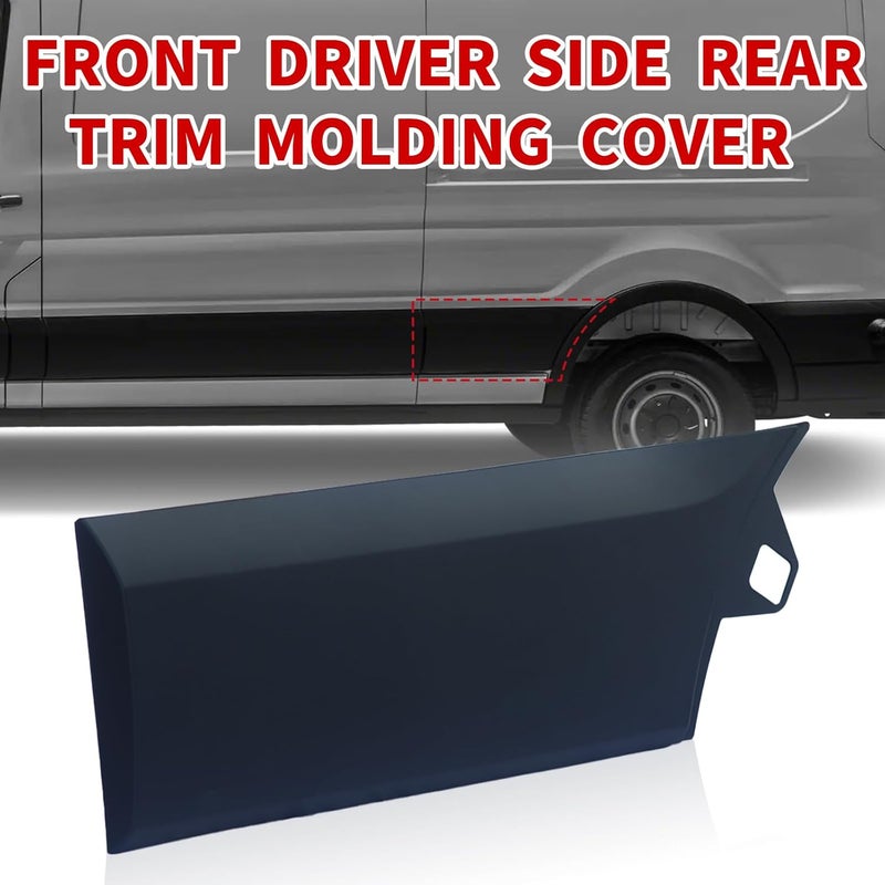 APASQRO Rear Side Body Trim Molding for Transit 150 250 350 350HD 2015-2024, 148WB and 148WB EXT Single Rear Wheel Lower Panel Cover Accessories, Drvier Left Side, 1PC - Image 2